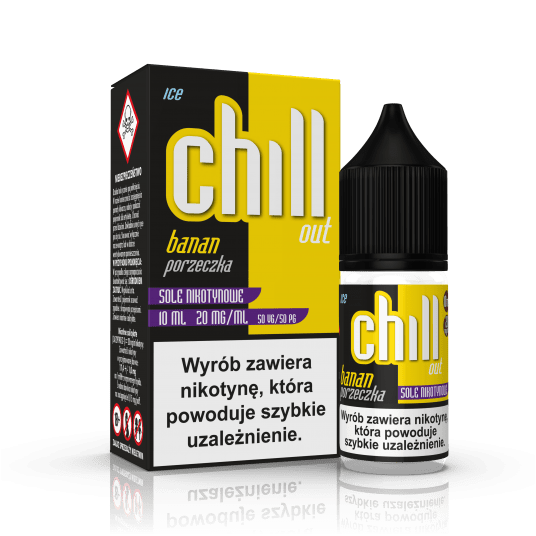 SALT TPD CHILL OUT 20MG 10ML - BANAN PORZECZKA ICE -zdjęcie numer 1