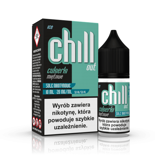 SALT TPD CHILL OUT 20MG 10ML - CUKIERKI MIĘTOWE ICE -zdjęcie numer 1
