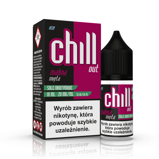SALT TPD CHILL OUT 20MG 10ML - MALINA MIĘTA ICE -zdjęcie numer 1