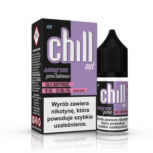 SALT TPD CHILL OUT 20MG 10ML - WINOGRONOWA GUMA BALONOWA ICE -zdjęcie numer 1