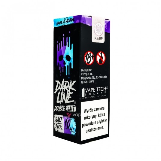 SALT TPD DARK LINE DOUBLE 20MG 10ML - GRAPE X MENTHOL -zdjęcie numer 1
