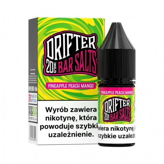 SALT TPD DRIFTER SALTS 20MG 10ML - PINEAPPLE PEACH MANGO -zdjęcie numer 1