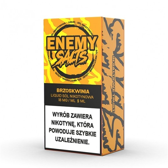 SALT TPD ENEMY SALTS 18MG 9ML - BRZOSKWINIA -zdjęcie numer 1