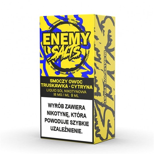 SALT TPD ENEMY SALTS 18MG 9ML - SMOCZY OWOC TRUSKAWKA CYTRYNA -zdjęcie numer 1