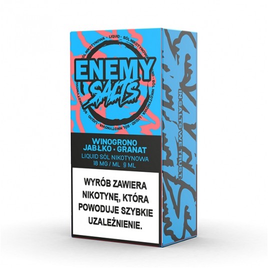 SALT TPD ENEMY SALTS 18MG 9ML - WINOGRONO JABŁKO GRANAT -zdjęcie numer 1