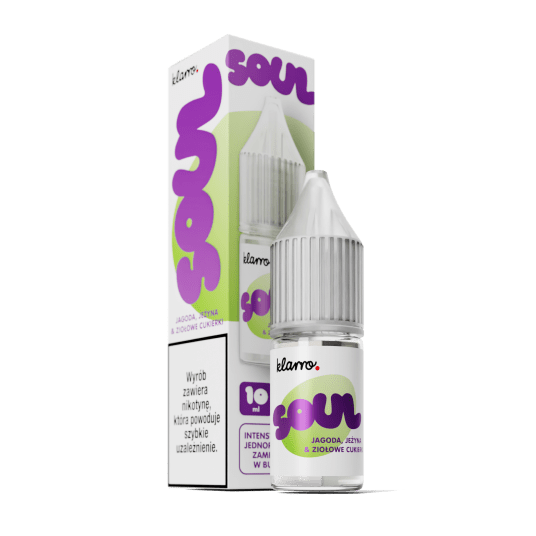 SALT TPD KLARRO SOUL 20MG 10ML - JAGODA & JEŻYNA & CUKIERKI ZIOŁOWE -zdjęcie numer 1
