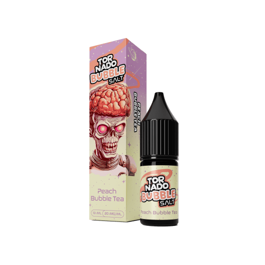 SALT TPD TORNADO BUBBLE SALTS 20MG 10ML - PEACH BUBBLE TEA -zdjęcie numer 1