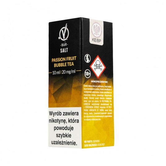 SALT TPD VBAR 20MG 10ML - PASSIONFRUIT BUBBLE TEA -zdjęcie numer 1