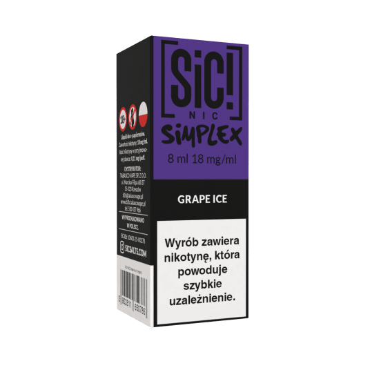 TPD SIC! 8ML - GRAPE ICE 18MG -zdjęcie numer 1