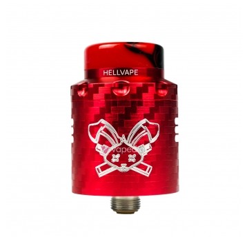 ATOMIZER HELLVAPE DEAD RABBIT V3 RDA - RED CARBON FIBER