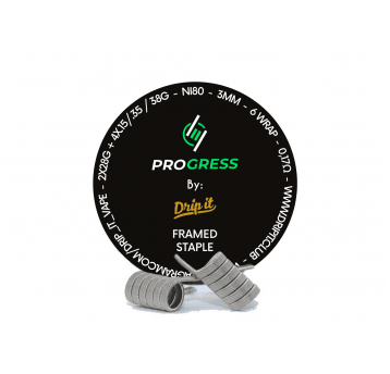 PREBUILT PROGRESS BY DRIP IT FRAMED STAPLE - 0.17 OHM