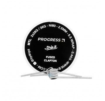 PREBUILT PROGRESS BY DRIP IT FUSED CLAPTON MTL - 0.44 OHM