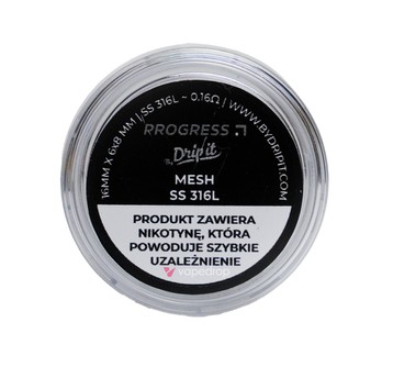 PREBUILT PROGRESS BY DRIP IT MESH SS 316L 4 SZTUKI - 0.16 OHM
