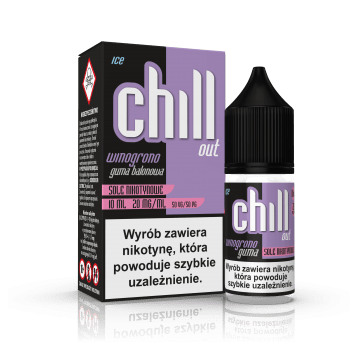 SALT TPD CHILL OUT 20MG 10ML - WINOGRONOWA GUMA BALONOWA ICE