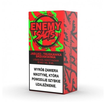 SALT TPD ENEMY SALTS 18MG 9ML - JABŁKO TRUSKAWKA BRZOSKWINIA