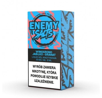 SALT TPD ENEMY SALTS 18MG 9ML - WINOGRONO JABŁKO GRANAT