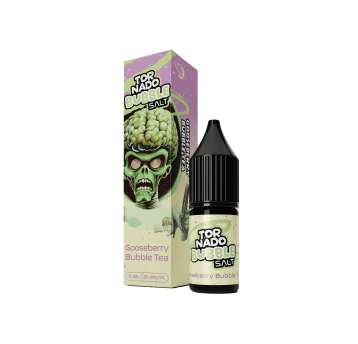 SALT TPD TORNADO BUBBLE SALTS 20MG 10ML - GOOSEBERRY BUBBLE TEA