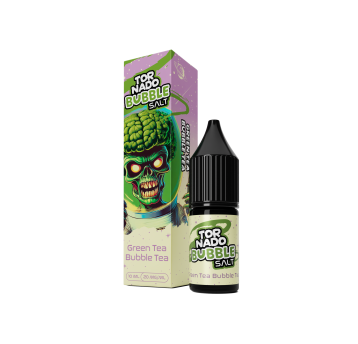 SALT TPD TORNADO BUBBLE SALTS 20MG 10ML - GREEN TEA BUBBLE TEA