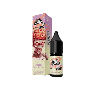 SALT TPD TORNADO BUBBLE SALTS 20MG 10ML - PEACH BUBBLE TEA