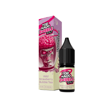 SALT TPD TORNADO BUBBLE SALTS 20MG 10ML - WILD STRAWBERRY BUBBLE TEA